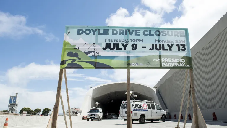 Signs at strategic locations warn drivers of the extended weekend road closure.