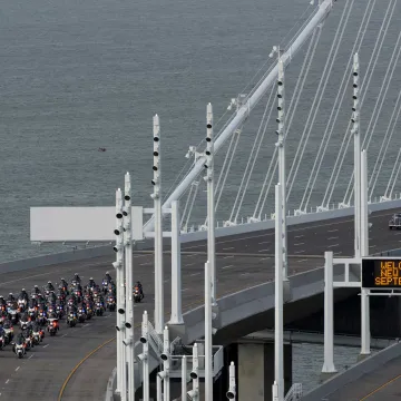 Self-Anchored Suspension portion of new SFOBB East Span 