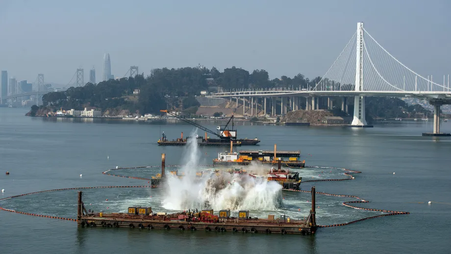 container ship imploding 