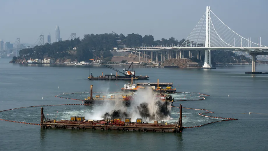 container ship imploding 