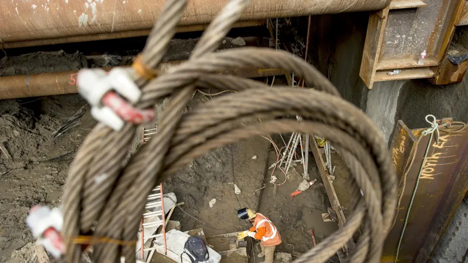 Excavation of Chinatown Station