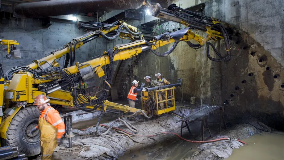 Excavation of Chinatown Station