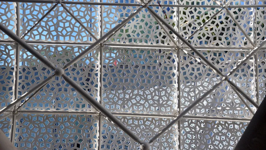 decorative metal work windows at Transbay Terminal 