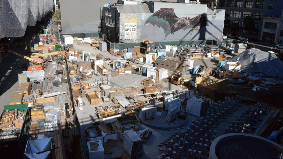 aerial view of construction site