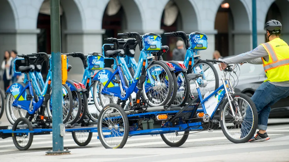 Go bikes on a trailer