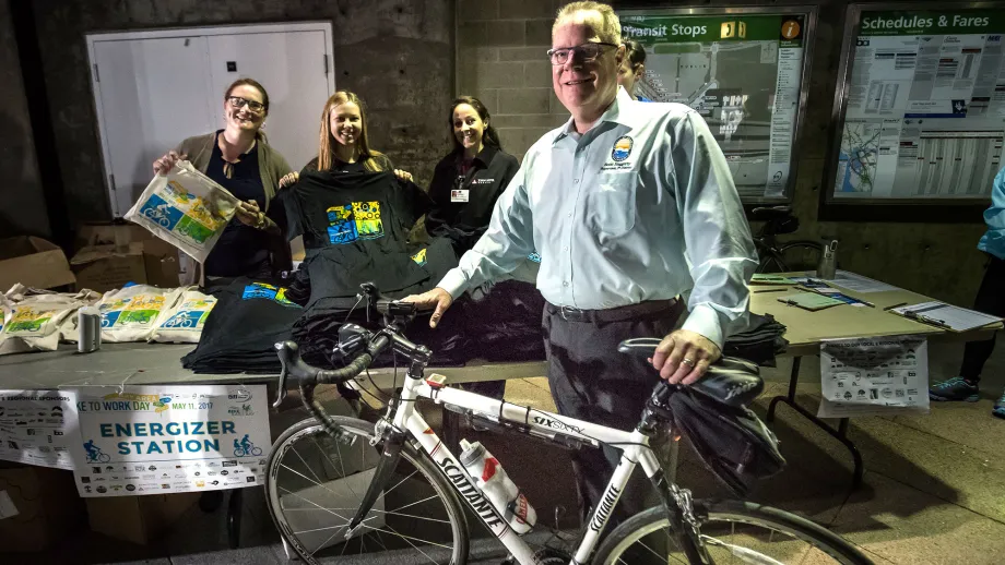 MTC Vice Chair and Alameda County Supervisor Scott Haggerty at the Dublin/Pleasanton BART station