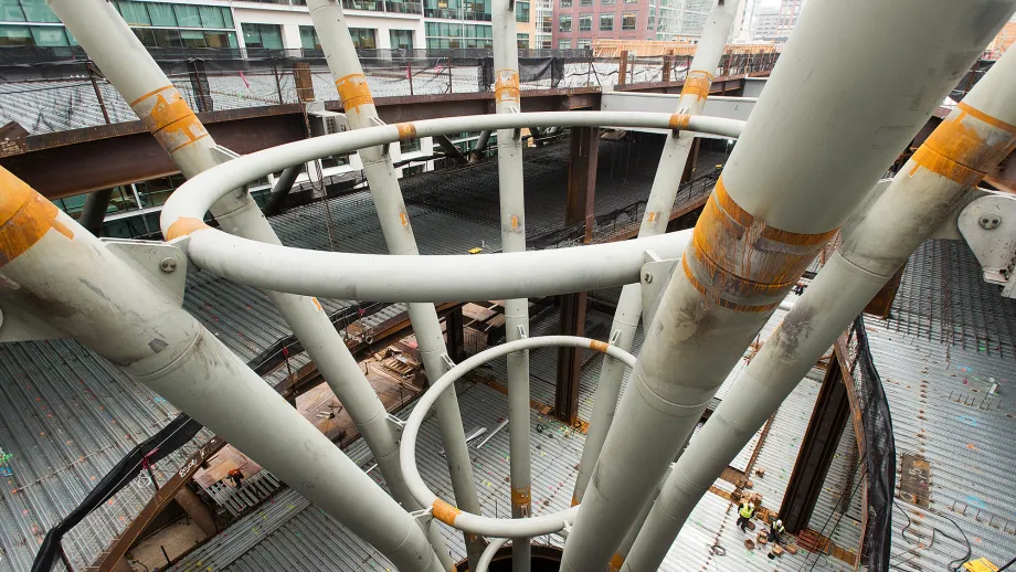The Light Column, a central feature of the Transbay Terminal