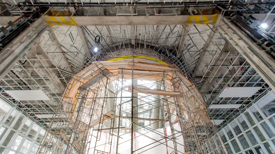 scaffolding under structure