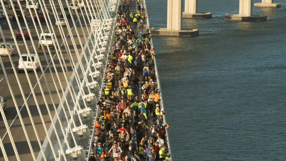 Bike-Ped path opening day -  new East Span of the SFOBB