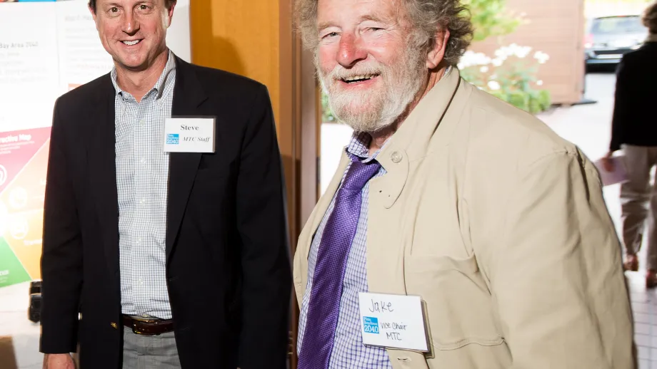 Steve Heminger and Jake Mackenzie at the Sonoma County open house