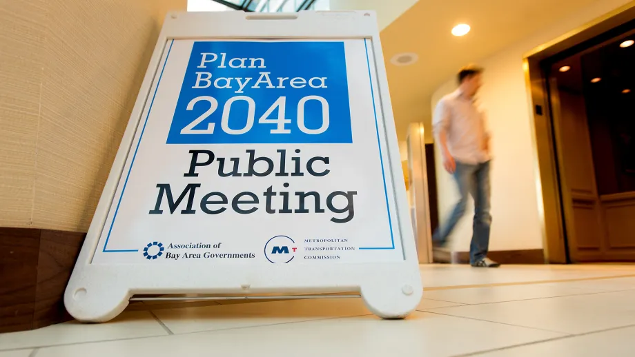 Plan Bay Area meeting sign