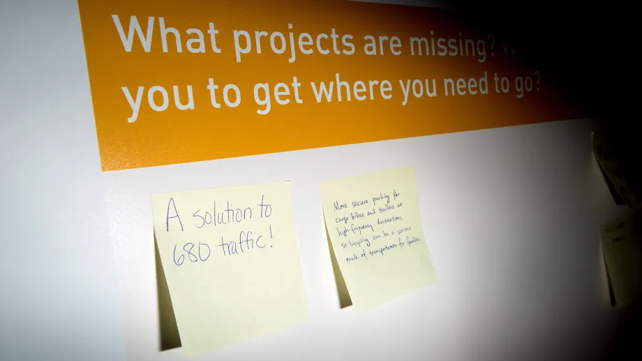 A Plan Bay Area display board