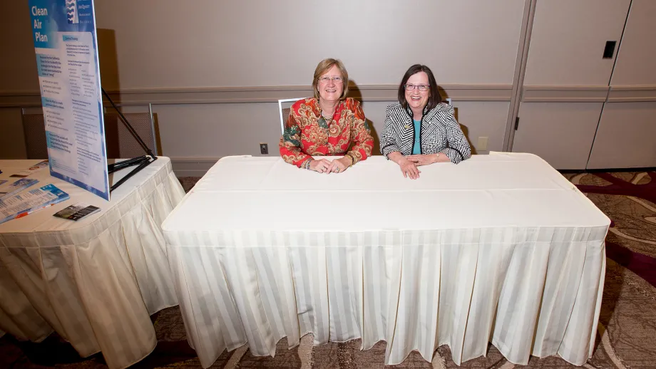 Commissioners greet participants
