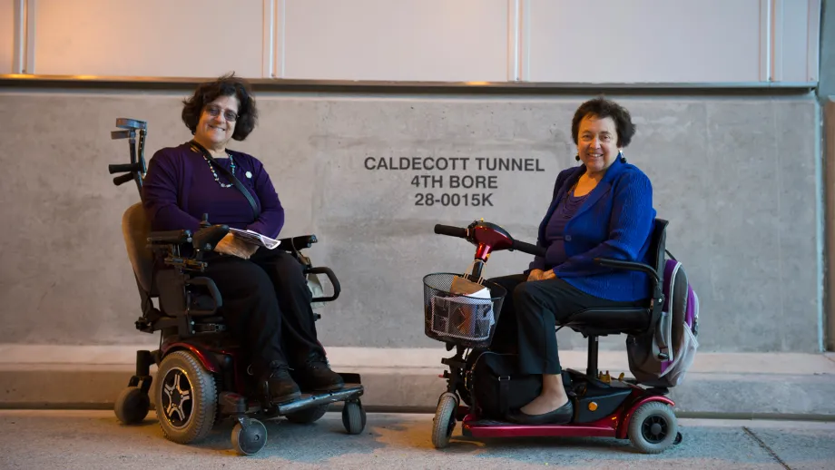 MTC Commissioner Dorene Giacopini (left) and Janet Abelson, Contra Costa Transportation Authority Chair 