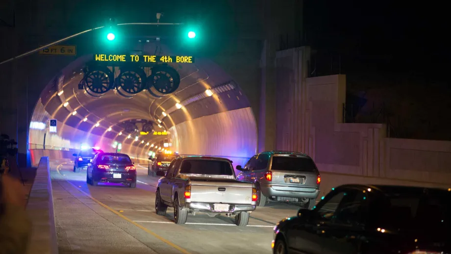The Fourth Bore opened to traffic Saturday, November 16, 2013. 