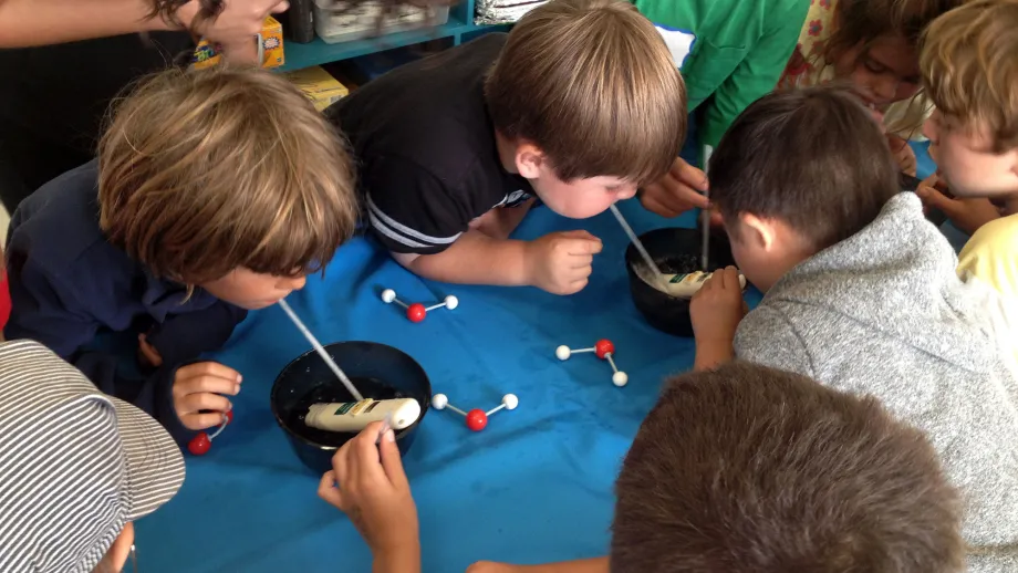 Kids at climate change education program