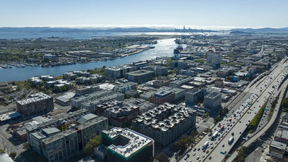 Aerial over Oakland.