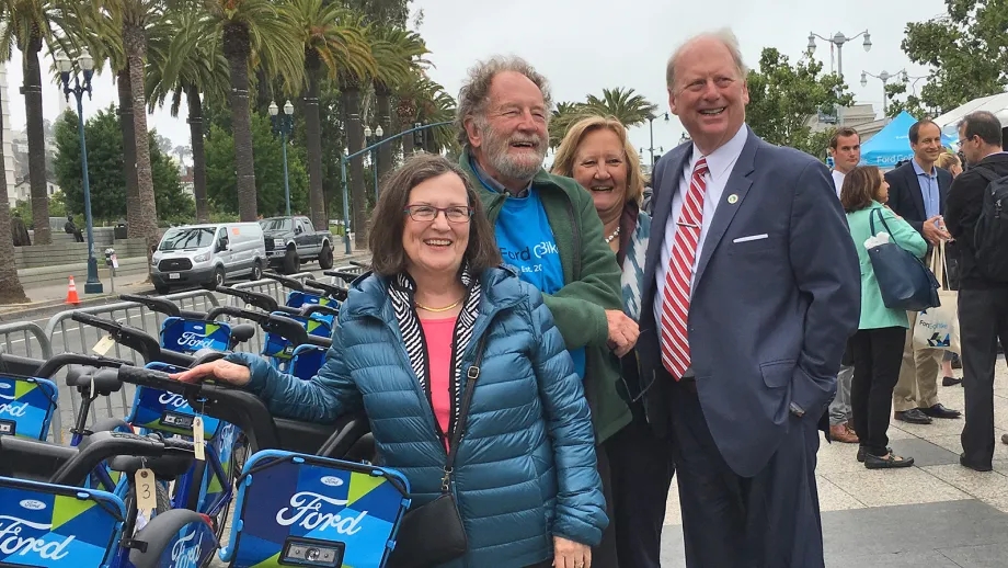 MTC Commissioners (left to right) Julie Pierce, Jake Mackenzie (MTC chair), Amy Worth and Warren Slocum