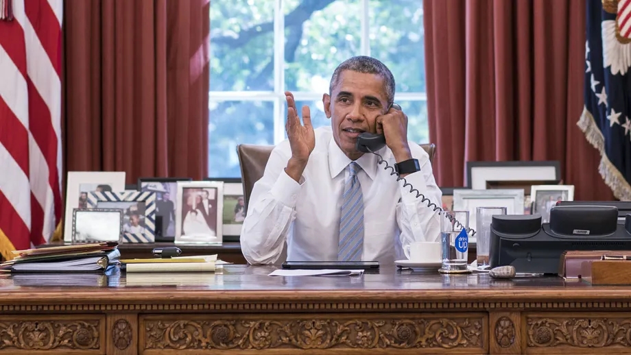President Barack Obama in the Oval Office