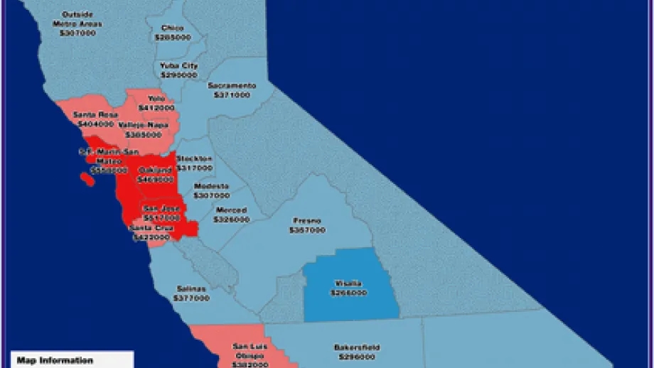 map of Income Thresholds For "The 1%" By Metropolitan Area